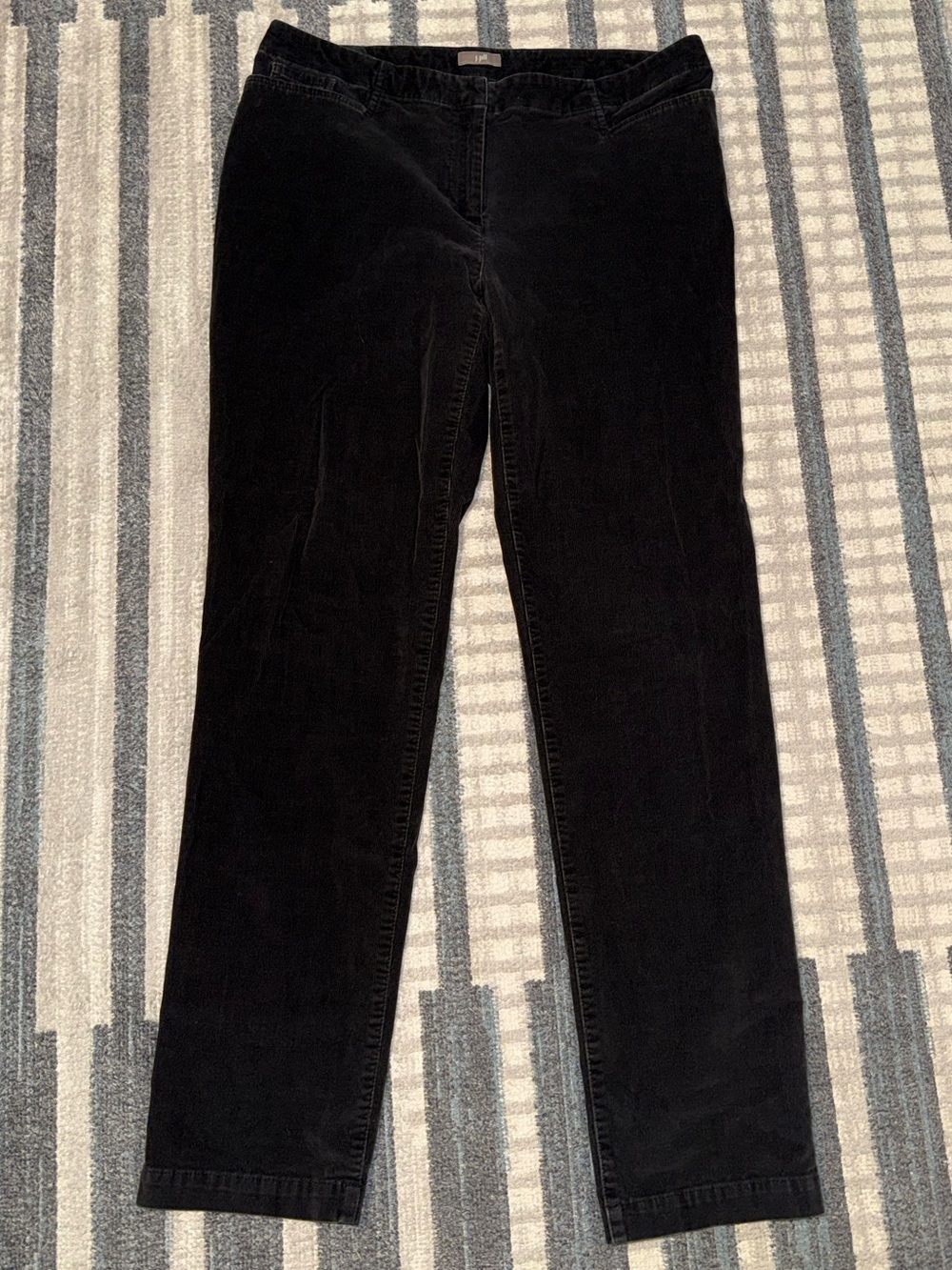 J. Jill Black Straight-Leg Women's Stretch Corduroy Jeans Size 8 Cotton Comfort
